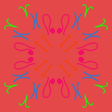 Farklı burçlar ile soyut desen