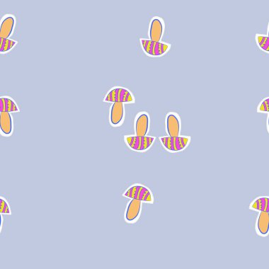 Soyut basit mantar Dikişsiz desen