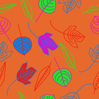 Arka planda kesintisiz ağaç yaprağı kümesi