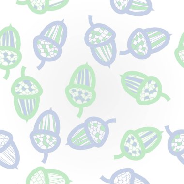 renkli soyut basit meşe palamudu desen