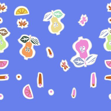 Soyut basit meyve Dikişsiz desen