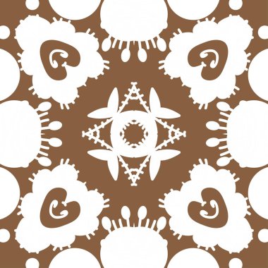 Çiçek motifli dairesel dikişsiz desen, fotokopi alanı