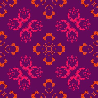 Çiçek motifinin dairesel dikişsiz deseni 