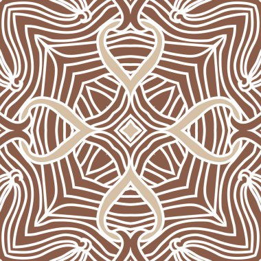 İç içe geçmiş ağın soyut dairesel dikişsiz deseni 