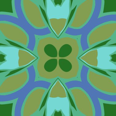 Renkli motifin dairesel dikişsiz deseni