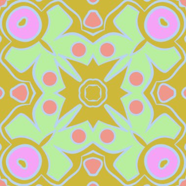 Soyut motifin dairesel dikişsiz deseni  