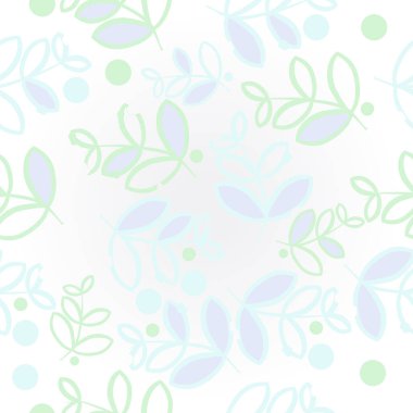 Soyut basit dalların ve yaprakların kusursuz deseni