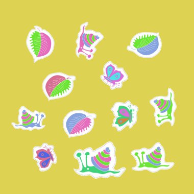 Soyut basit çiçek süsleme Dikişsiz desen