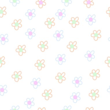 Soyut basit çiçek arka plan Dikişsiz deseni