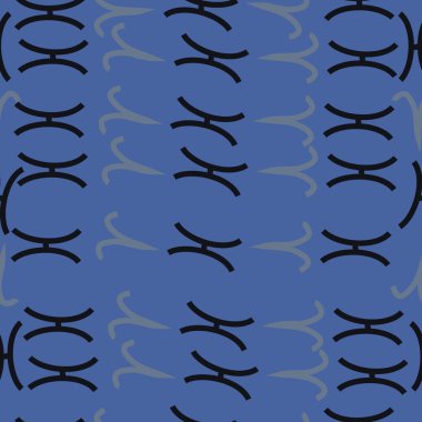 Zodyak işaretleri Dikişsiz desen - koç, balık. Vektör çizimi