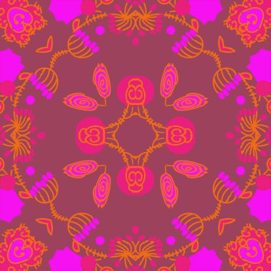 sanatsal soyut dikişsiz desen, vektör illüstrasyon