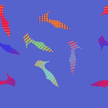 renkli ayakkabı dikişsiz desen 