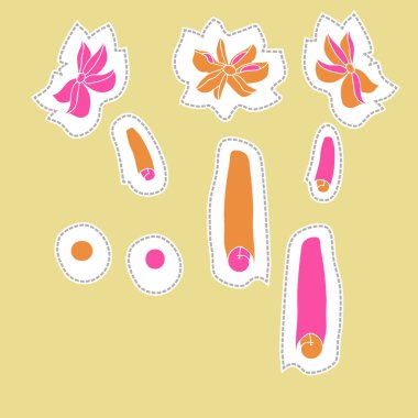 Soyut basit bitkilerin Dikişsiz deseni