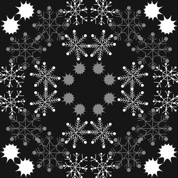 无缝图案与五颜六色的雪花 矢量背景 — 图库矢量图片