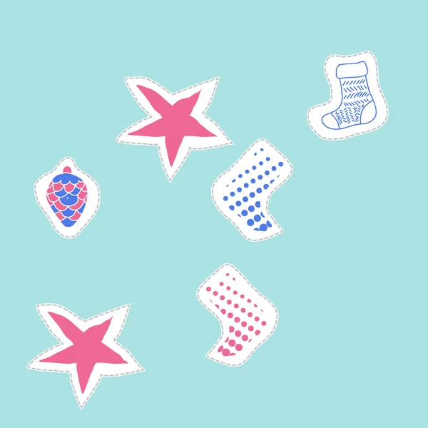 Soyut basit kış süsleri Dikişsiz desen