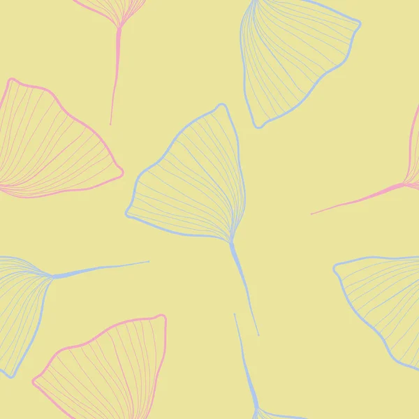 Modèle Abstrait Sans Couture Avec Des Pétales Fleurs Tendres — Image vectorielle