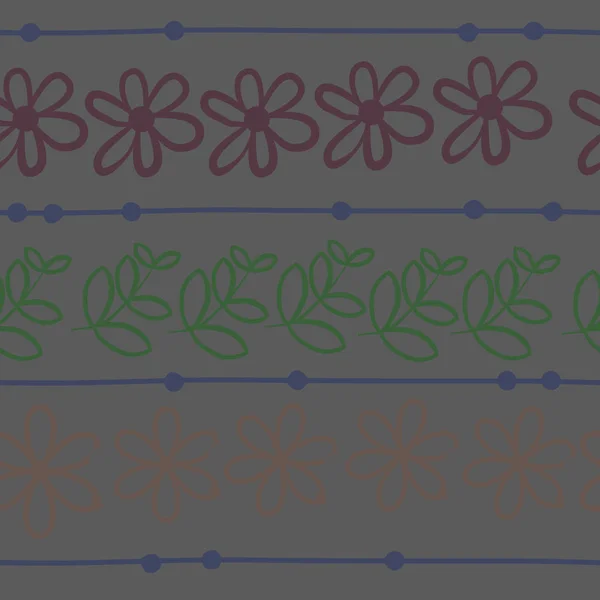Motif Floral Sans Couture Avec Des Feuilles Vecteur — Image vectorielle