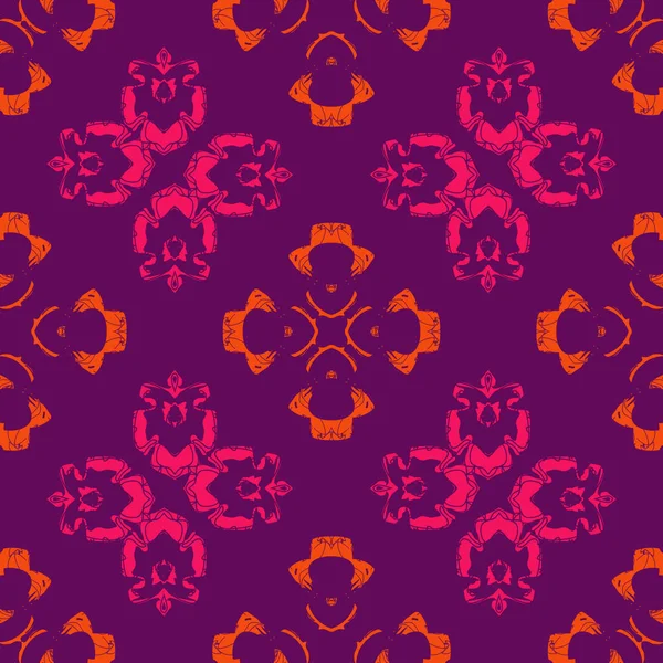 Modèle Circulaire Sans Couture Motif Floral — Image vectorielle