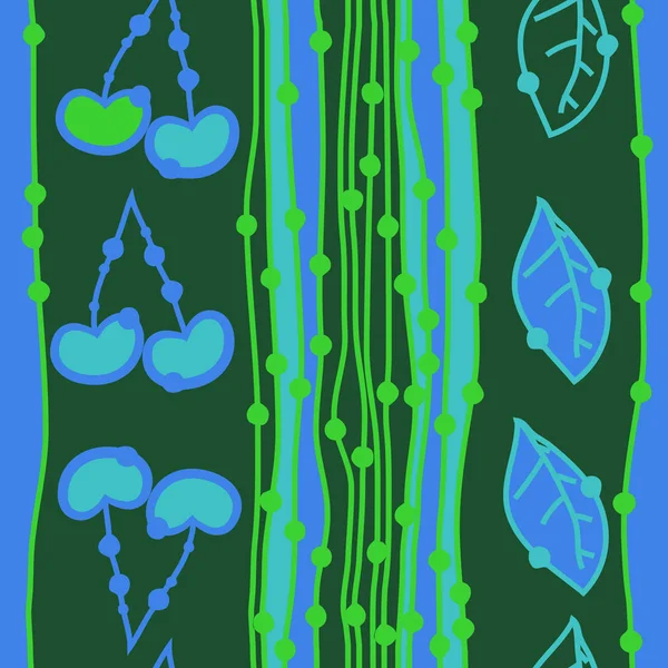 Nahtloses Muster Mit Äpfeln Und Blättern Vektorillustration — Stockvektor