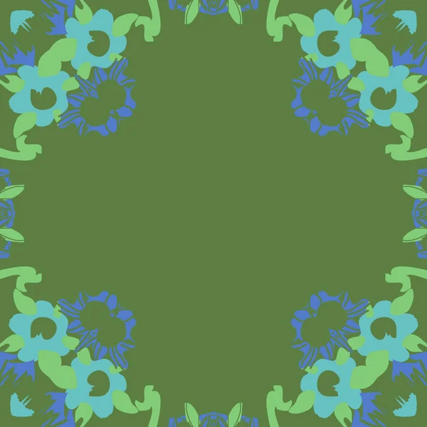 Κυκλική Απρόσκοπτη Μοτίβο Floral Μοτίβο — Διανυσματικό Αρχείο