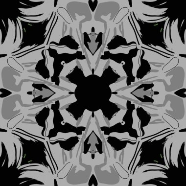 Çiçek motifli dairesel dikişsiz desen, fotokopi alanı