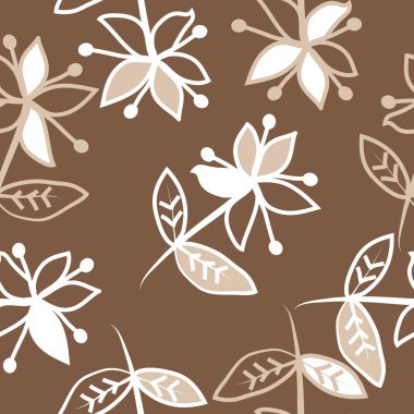 Soyut dikişsiz çiçek deseni, vektör 