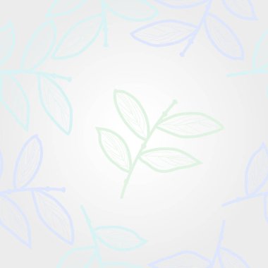 dalları ve yaprakları ile dikişsiz desen vektör illüstrasyon