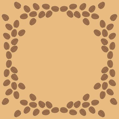 Soyut basit kahve çekirdekleri Dikişsiz desen