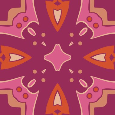 Renkli motif, elips dairesel dikişsiz desen.  
