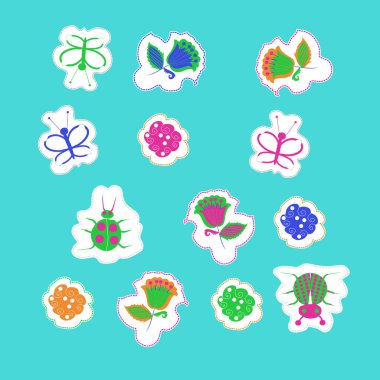 Soyut basit hata ve yaprakların kusursuz deseni