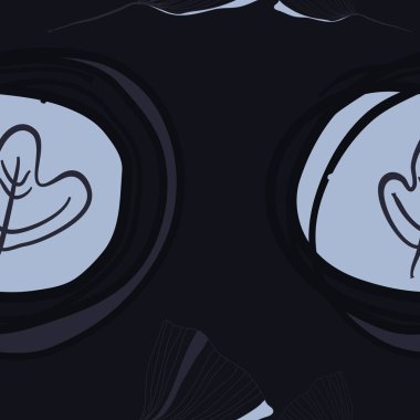 Yapraklar, kesik çizgiler, etiketler ile kompozisyon.