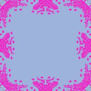 Çiçek motifi dairesel dikişsiz desen, noktalar, çizgiler, wav