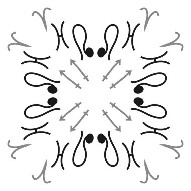 Farklı burçlar ile soyut desen