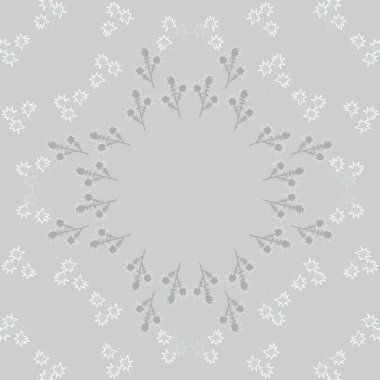 Çiçek motifli dairesel dikişsiz desen, fotokopi alanı