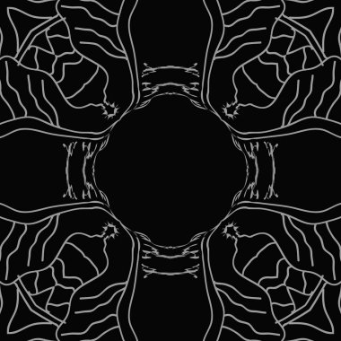 Narin motifin dairesel dikişsiz deseni 