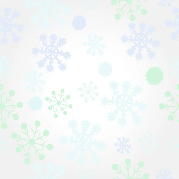 Snowy Seamless Pattern Colored Motif — Stock Vector