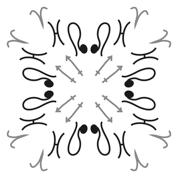 Padrão Abstrato Com Diferentes Signos Zodíaco — Vetor de Stock