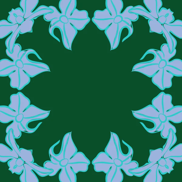 Motif Circulaire Sans Couture Avec Motif Floral Espace Copie — Image vectorielle