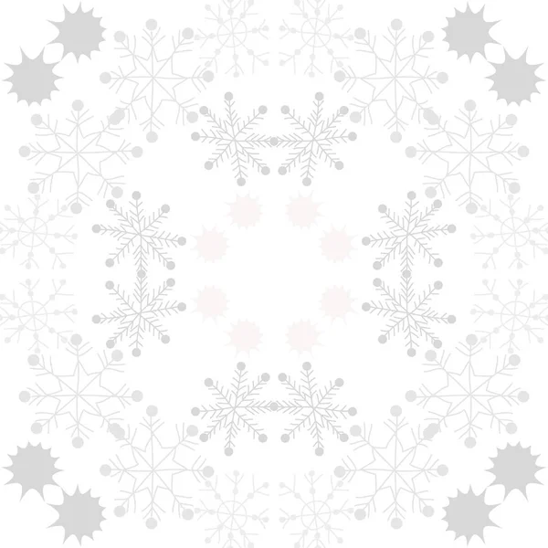 Seamless Pattern Colorful Snowflakes Vector Background — Stock Vector