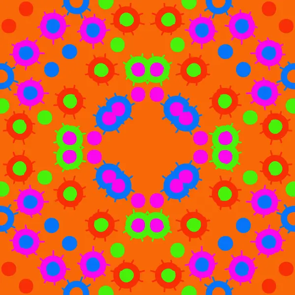 色付きの装飾的な円形の背景 コピースペース — ストックベクタ