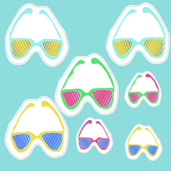 Seamless Abstract Pattern Sunglasses Vector Background — Stock Vector