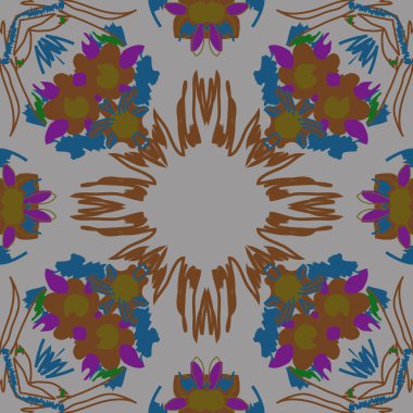 sanatsal soyut dikişsiz desen, vektör illüstrasyon