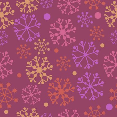 Kış motifleri, kar dikişsiz desen