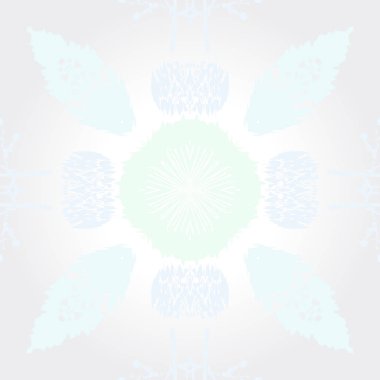 Çiçek motifli dairesel dikişsiz desen, fotokopi alanı