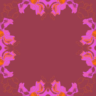 iris çiçek ve yaprakları ile dikişsiz desen arka plan soyut vektör illüstrasyon