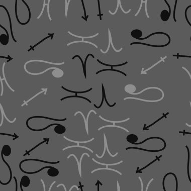 Zodyak işaretleri Dikişsiz desen - koç. Vektör çizimi