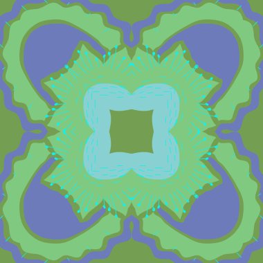 Çiçek motifinin dairesel dikişsiz deseni.