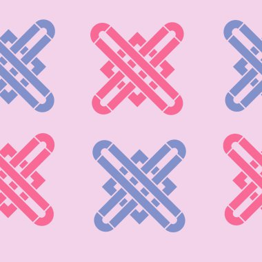 Soyut basit zincirler Dikişsiz desen