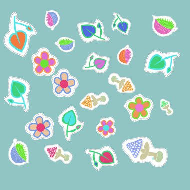 Soyut basit çiçek süsleme Dikişsiz desen