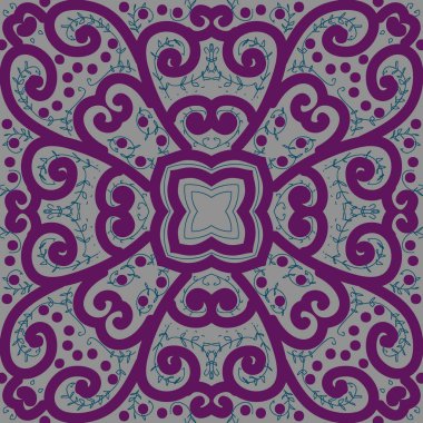 Renkli motifin dairesel dikişsiz deseni